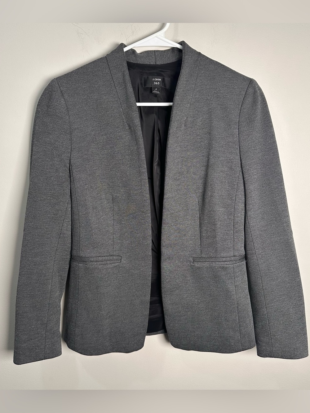 J. Crew 365 grey Lined Going Out Blazer